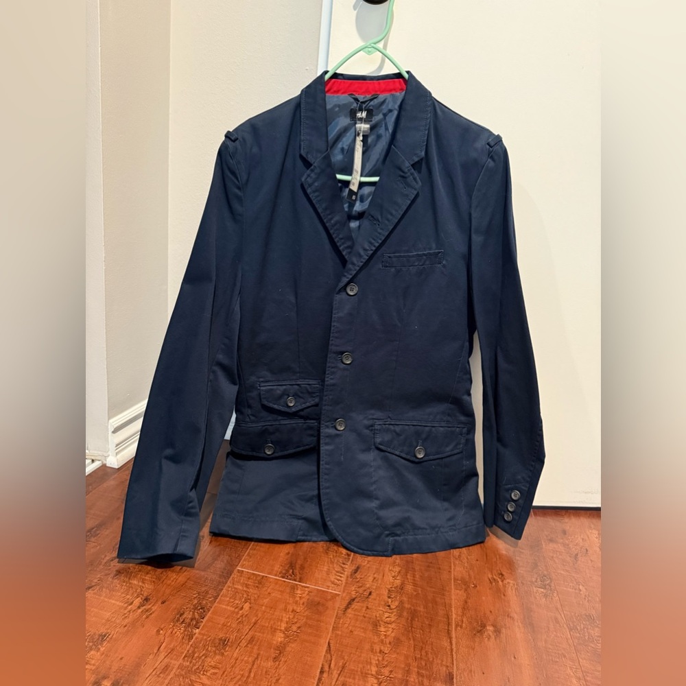 H&M navy blue blazer / jacket Size 40R NWT